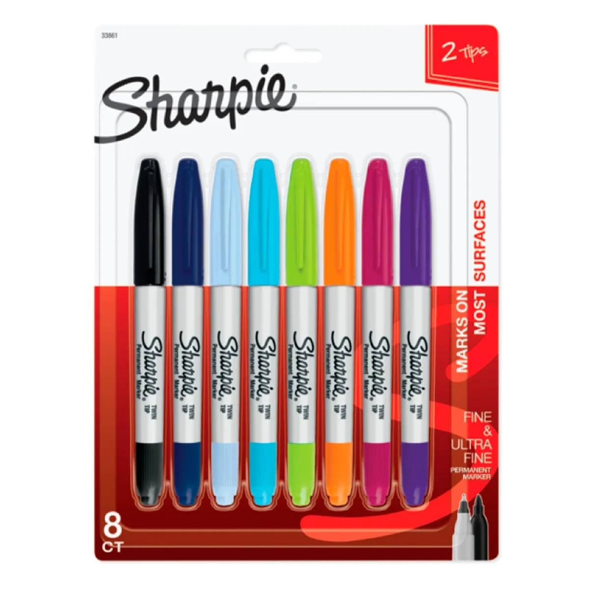 SHARPIE - Set 8 Marcadores Sharpie Doble Punta Surtidos