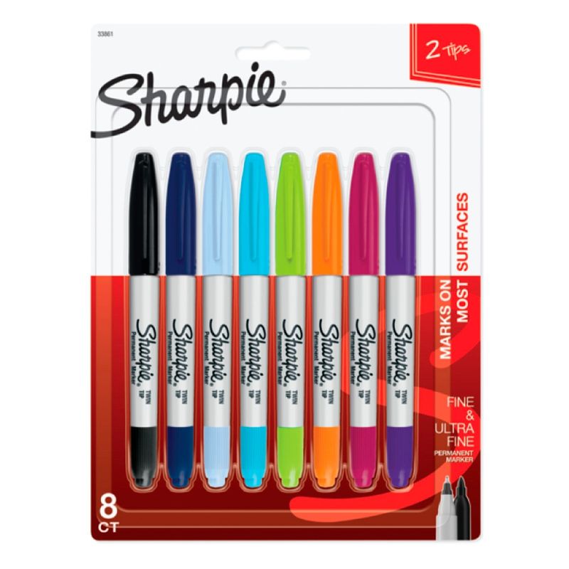 SHARPIE - Set 8 Marcadores Sharpie Doble Punta Surtidos
