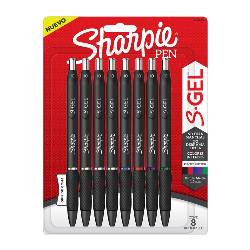 SHARPIE - Set 8 Boligrafos Gel 1 mm Sharpie Colores Surtidos