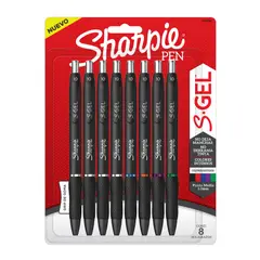 SHARPIE - Set 8 Boligrafos Gel 1 mm Colores Surtidos