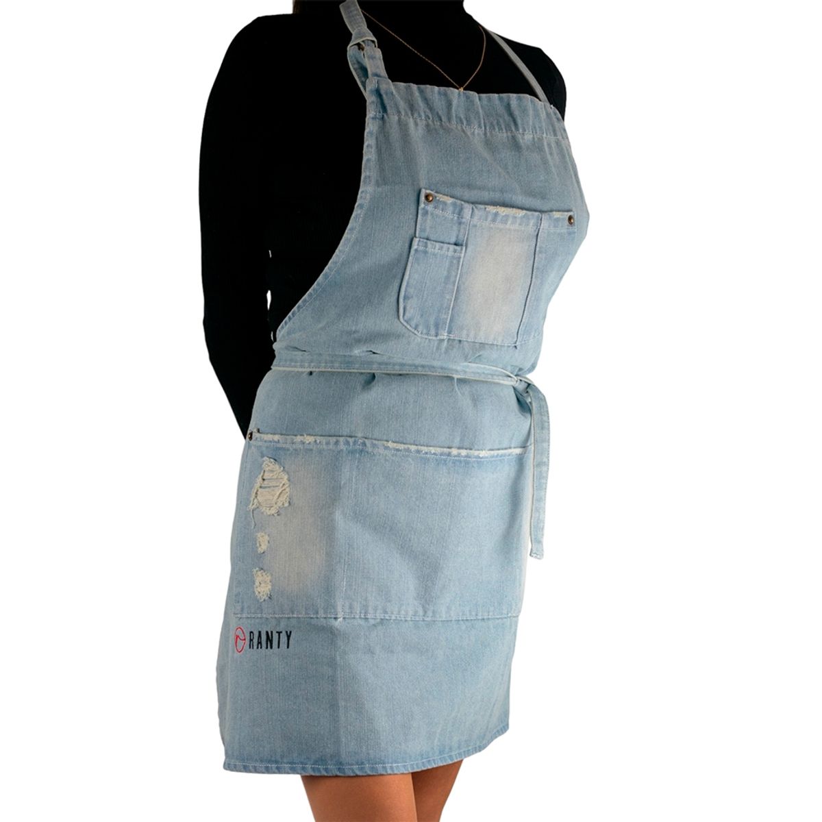 RANTY - DELANTAL VINTAGE JEANS COLOR CELESTE