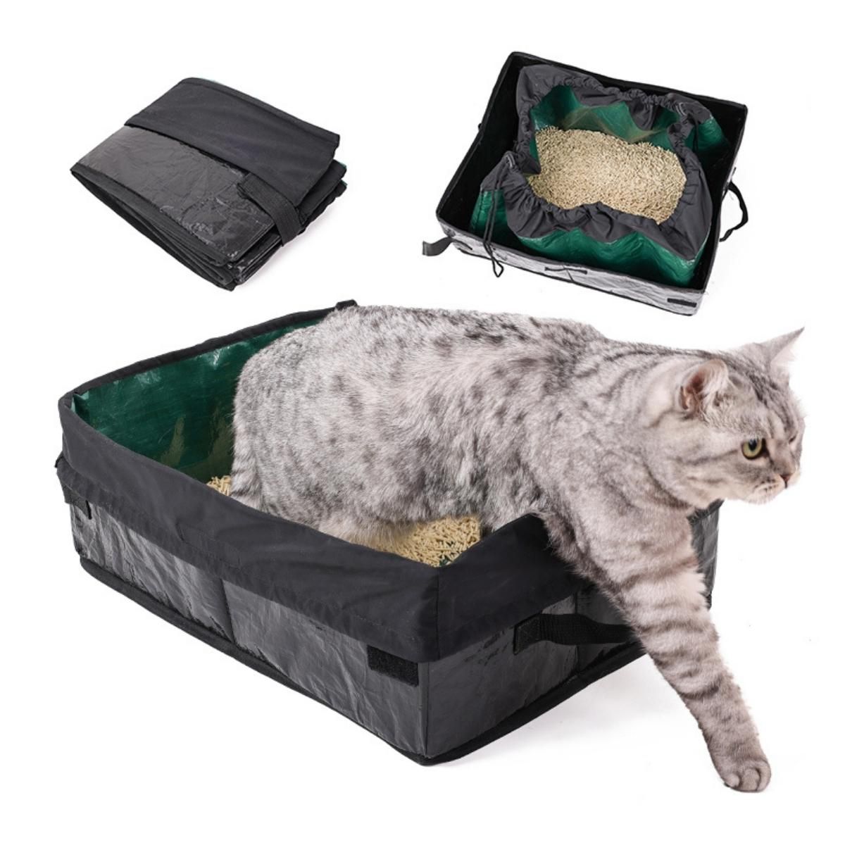 GENERICO - Arenero Plegable Portátil Gato para Viajes.