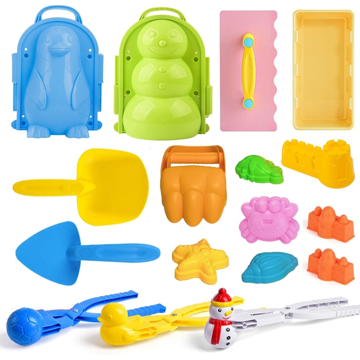 EVERSO - Juego De 16 Herramientas Para Hacer Bolas De Nieve Niños