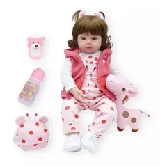 BESTOYS - Bebé Muñeca Realista Reborn 100% Silicona 48cm 1499