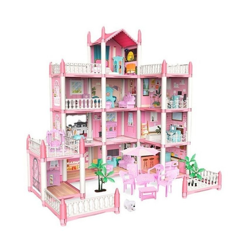GENERICO - Casita Casa De Muñecas Con Muebles Castillo Diy Juguete
