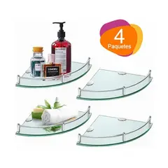 GENERICO - Ducha Organizador Repisas Esquineras De Vidrio Estante 4 Uds