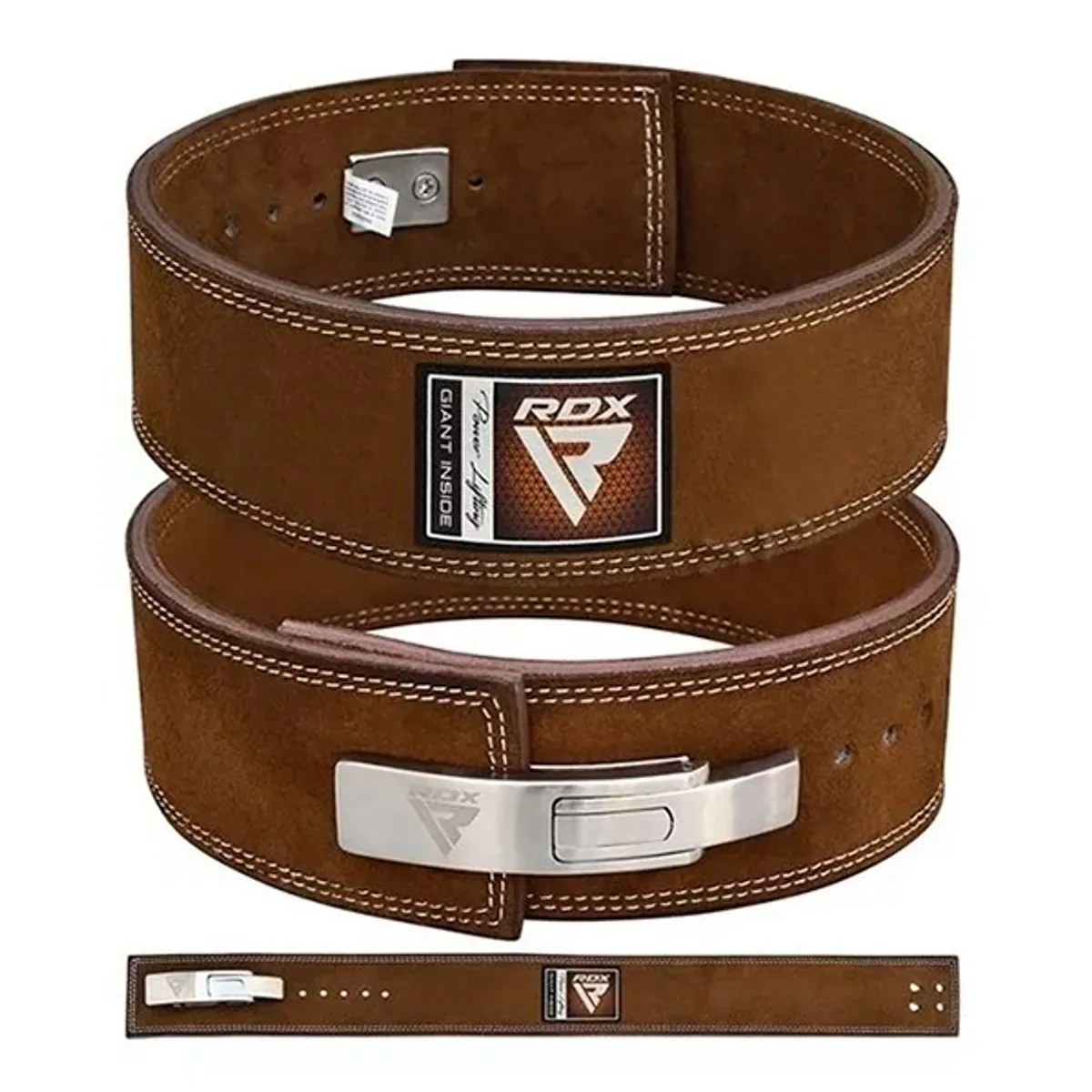 RDX - Cinturón De Levantamiento Rdx - Cuero 10 Mm Café - Wbl-4lb