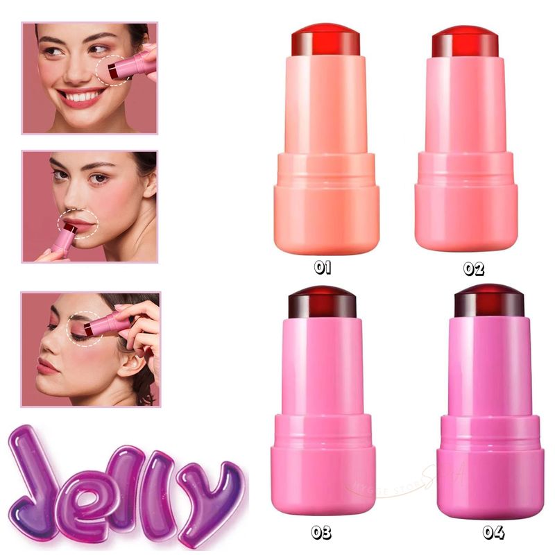 GENERICO - Tinta Labial Gelatina 2en1 Labios Rostro Pack 4 Tonos