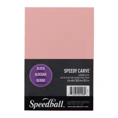 SPEEDBALL - Goma para Grabado Speedy-Carve Rosada (10x15cm)