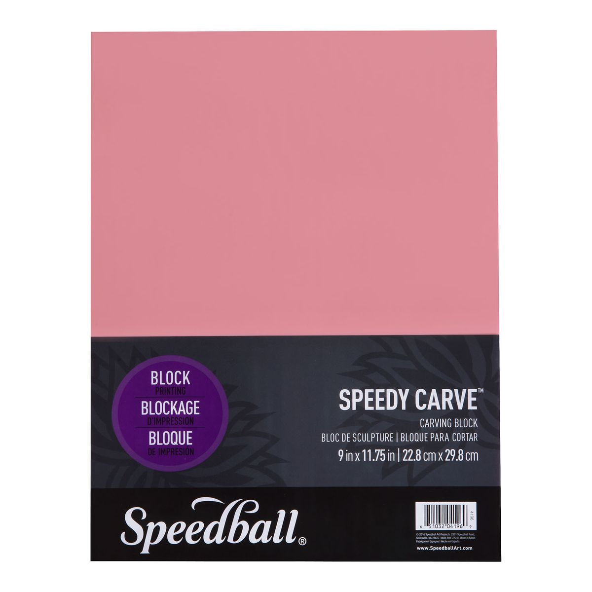 SPEEDBALL - Goma para Grabado Speedball Speedy-Carve Rosada (23x30cm)