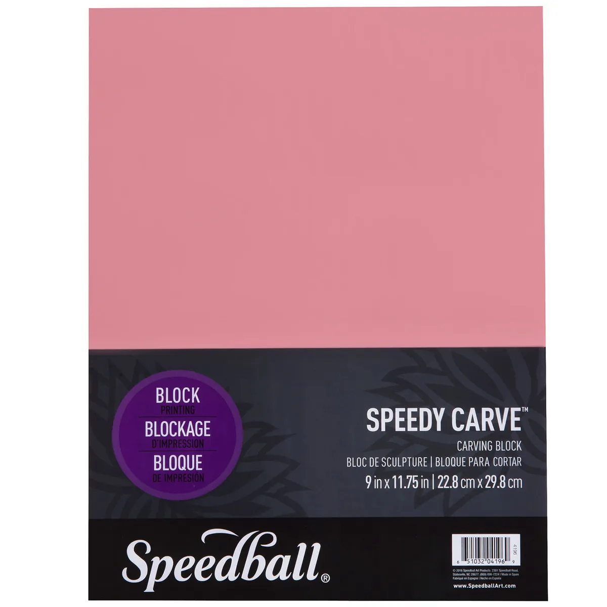 SPEEDBALL - Goma para Grabado Speedball Speedy-Carve Rosada (23x30cm)