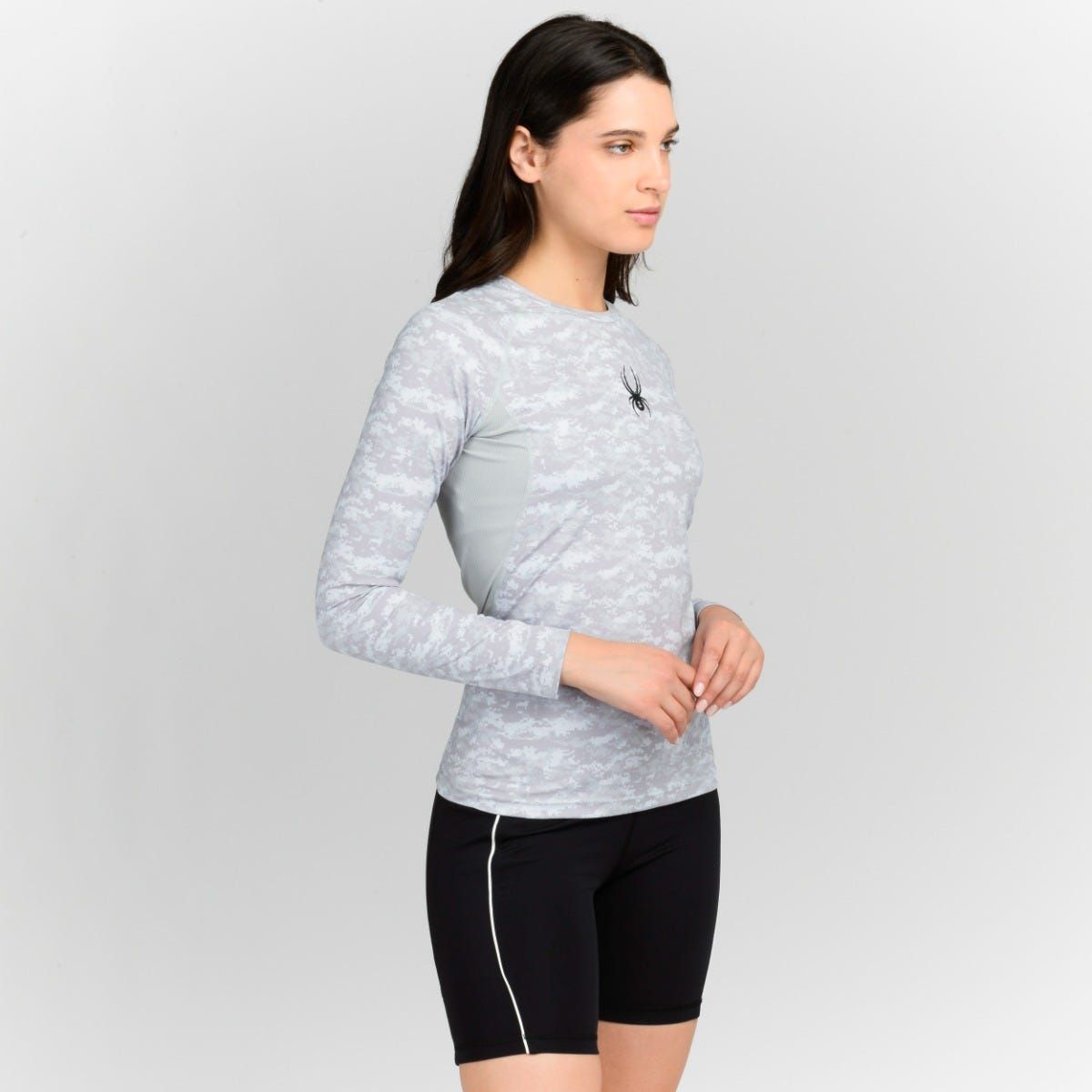 SPYDER - Polera Manga Larga Mujer Spyder Compression Bicolor