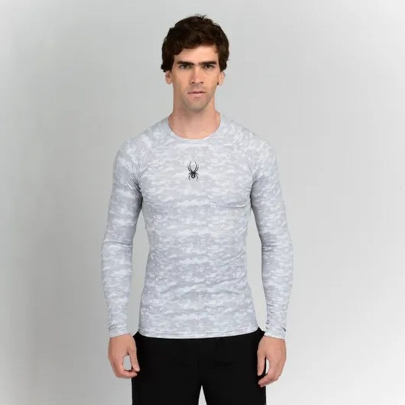 SPYDER - Polera Manga Larga Entrenamiento Hombre Spyder Compression B