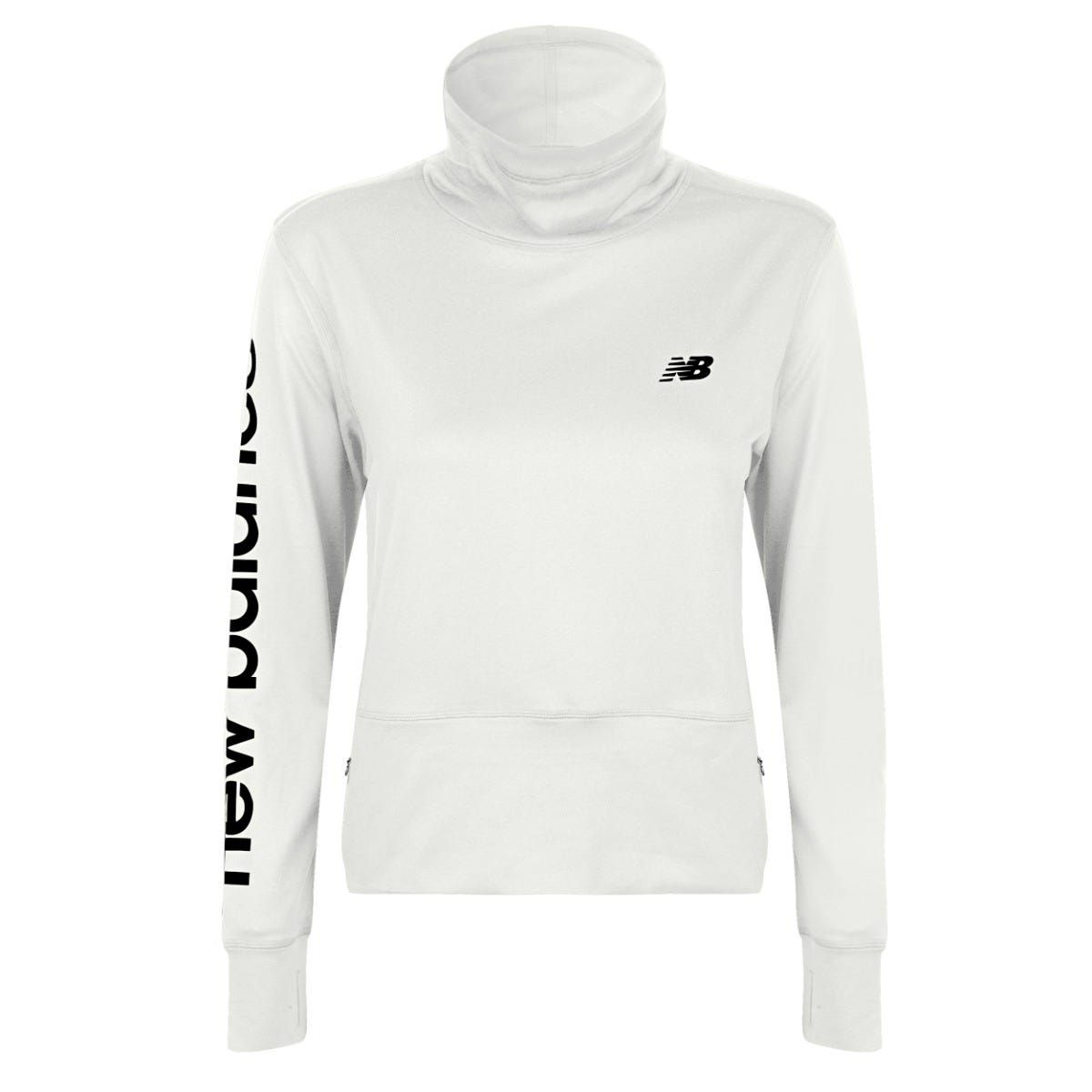 NEW BALANCE - Polerón Running Mujer New Balance Blanco