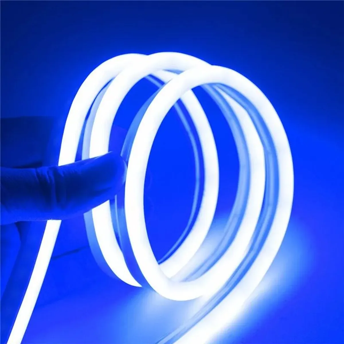 GENERICO - Cinta Led Neon Luz 5 Metros Flexibletransformador 12v BLANCO FRÍO