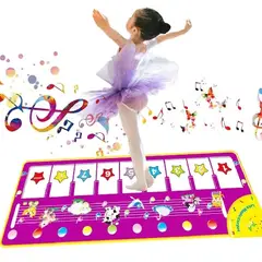 GENERICO - Alfombra Tapete De Piano Musical Para Bebés Con Figuras Rosa