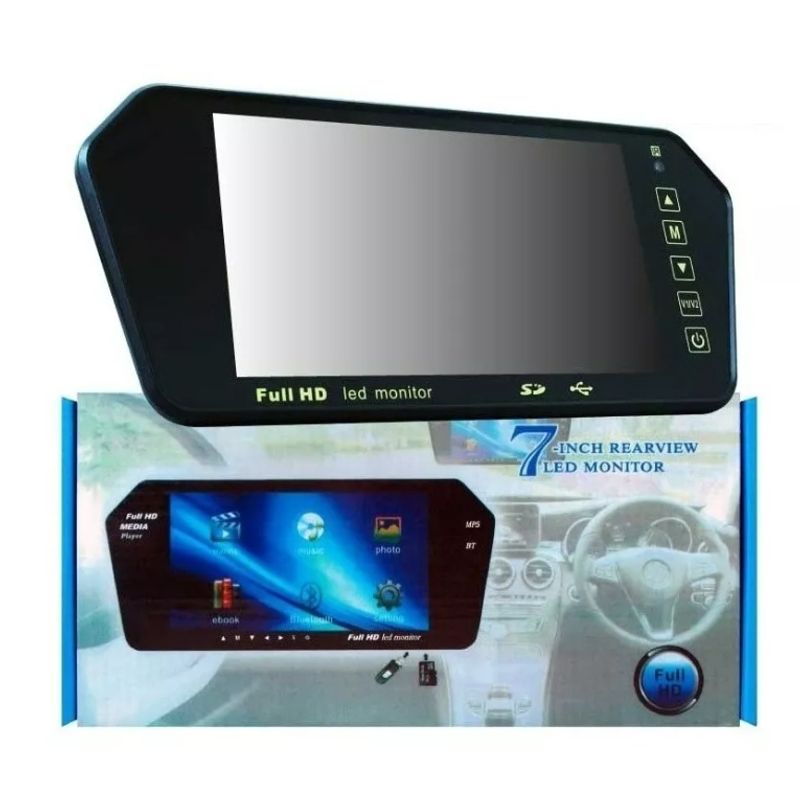 GENERICO - Monitor Pantalla 7 Pulgadas Lcd Hd Auto Retroceso Ajustable