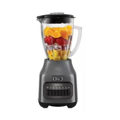 Oster Licuadora Vaso Vidrio 6 Vel + Pulso Gris Blstpeggpb