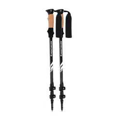 PENTAGON - Bastones Trekking Set 2 Plegables Aluminio - Negro