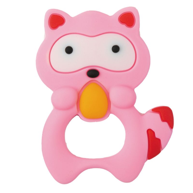 PUMUCKI - Mordedor de Silicona Mapache Rosado Pumucki