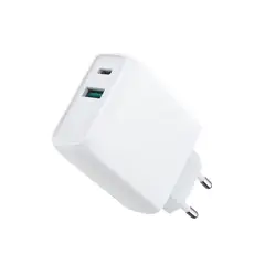 TECNOLAB - Cargador Pared USB C Ultra Rápido 36W Power Delivery + USB - Blanco