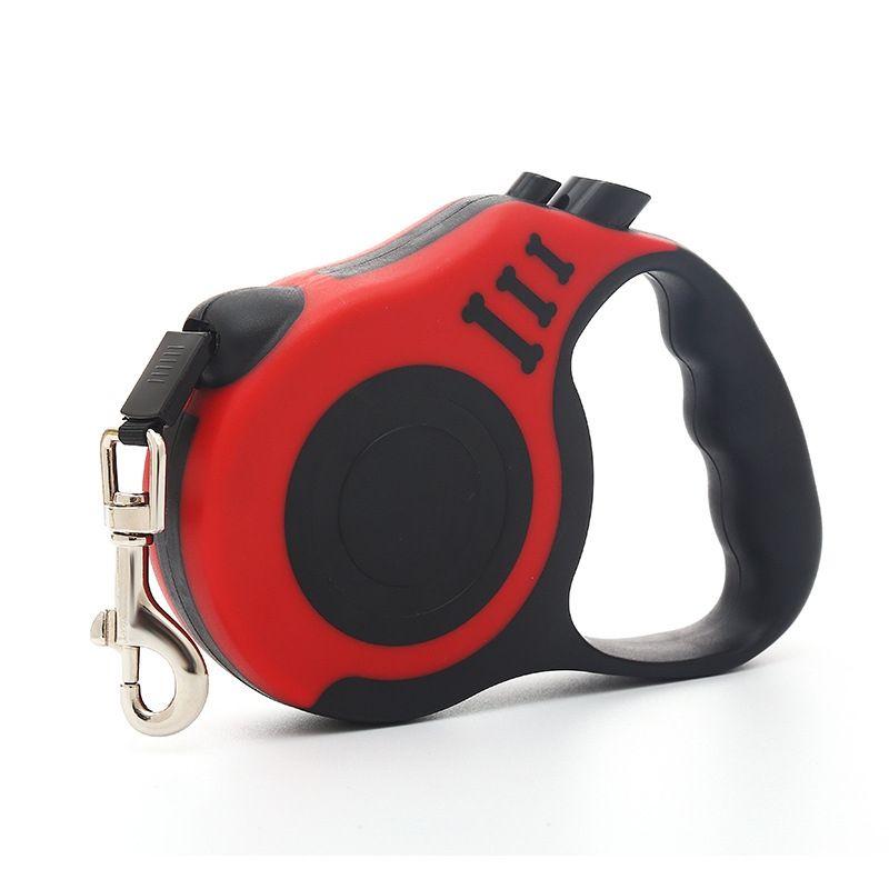 GENERICO - Correa Retráctil 5 metros Mascotas Perros Rojo