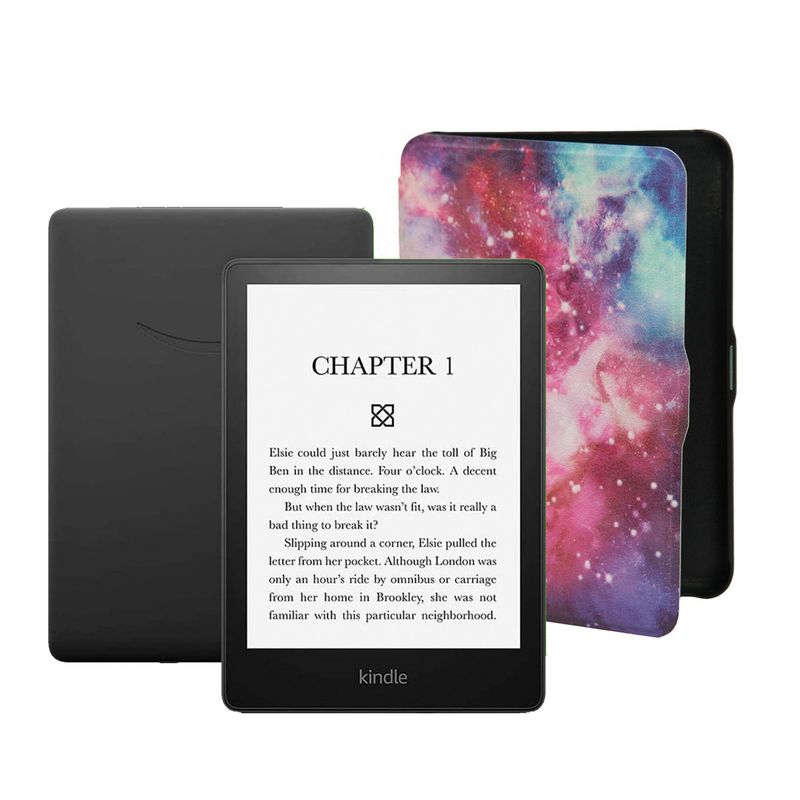 AMAZON - E-reader New Kindle Paperwhite 2021 8GB Negro + Funda Diseño Rosa