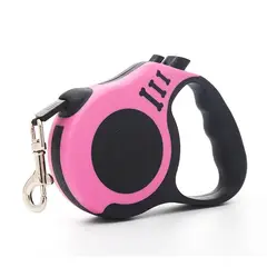 GENERICO - Correa Retráctil 5 metros Mascotas Perros Rosa