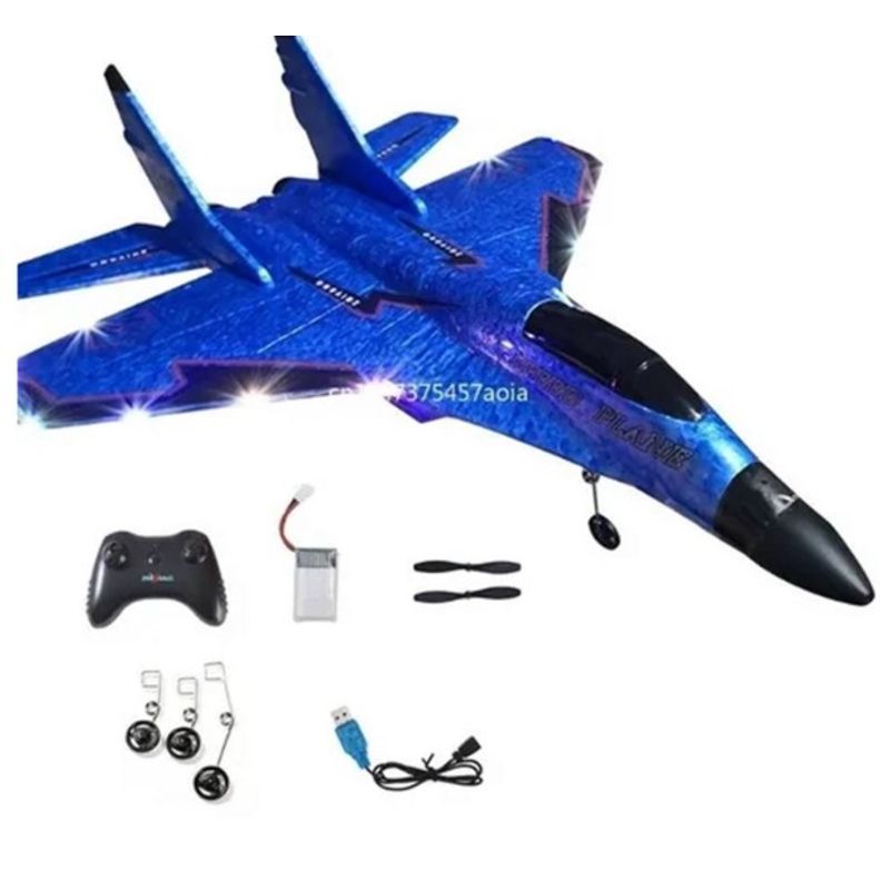 GENERICO - Avión Control Remoto Planeador Acrobático Teledirigido Azul