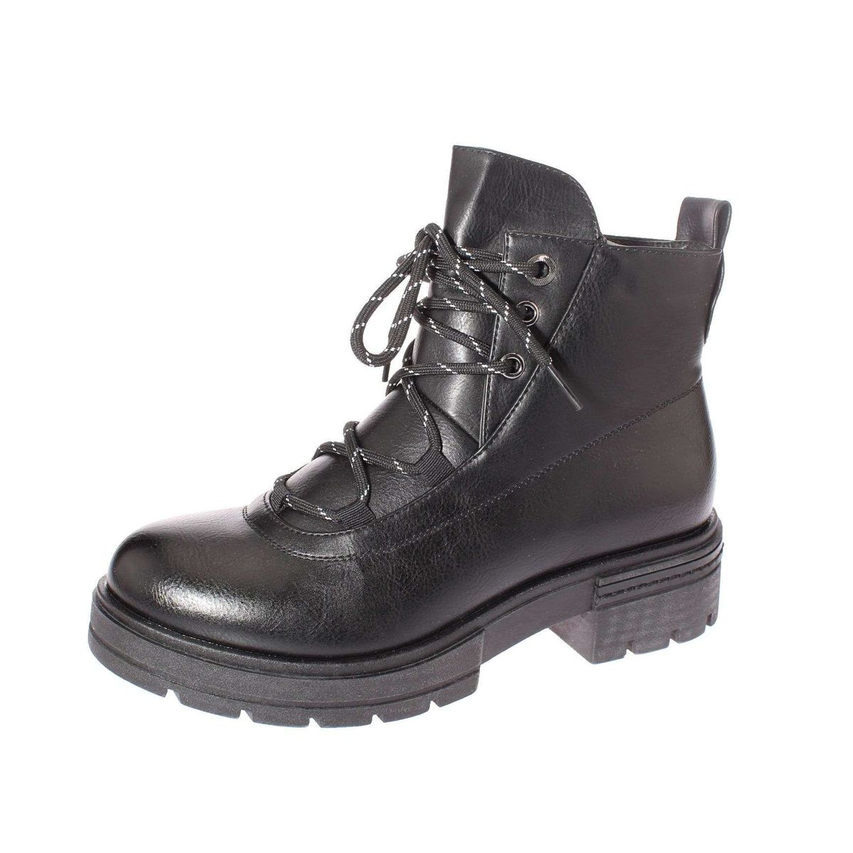 VIA FRANCA - Botín Army Para Mujer Color Negro