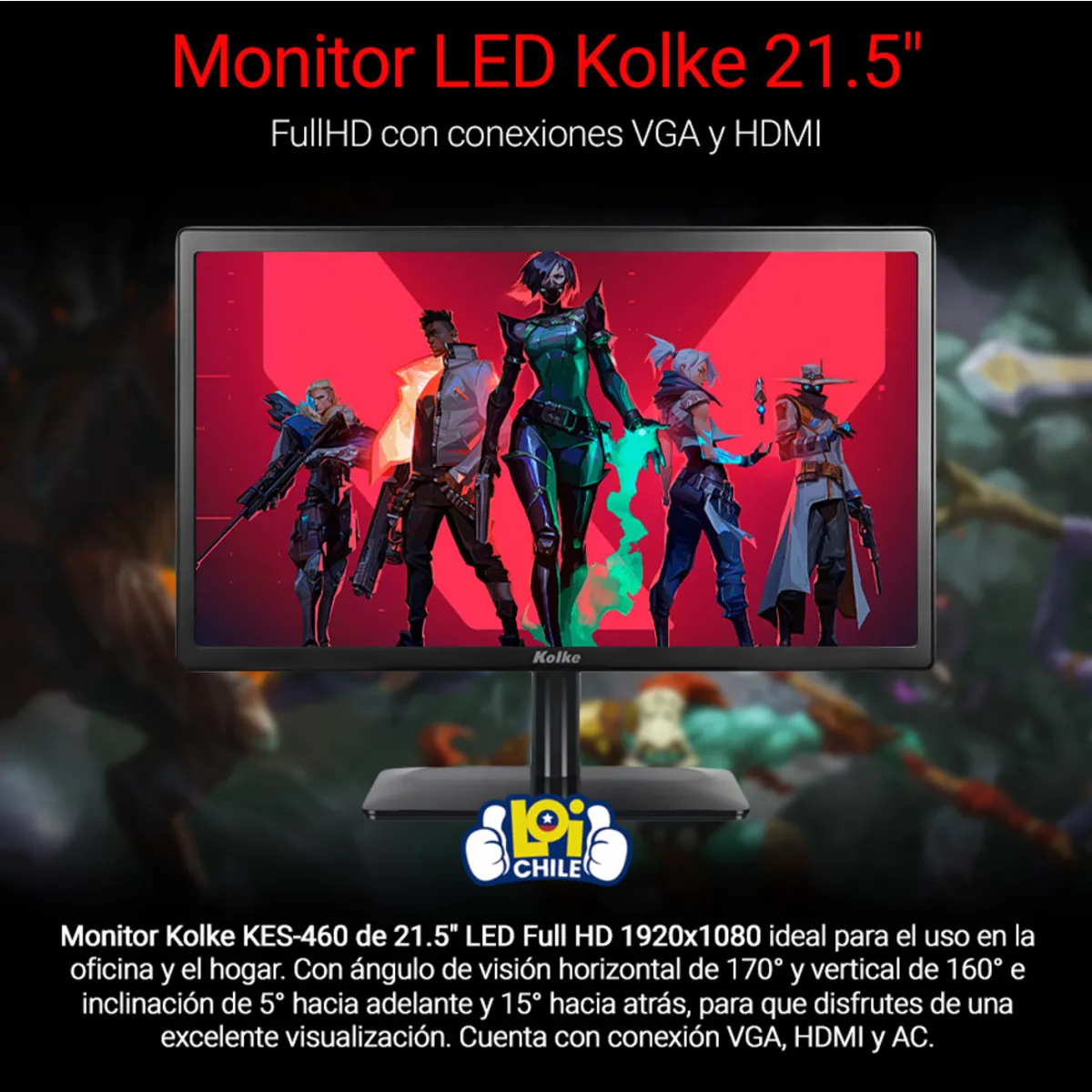 KOLKE - Monitor KOLKE Led 19.5 1366 x 768 / 60Hz