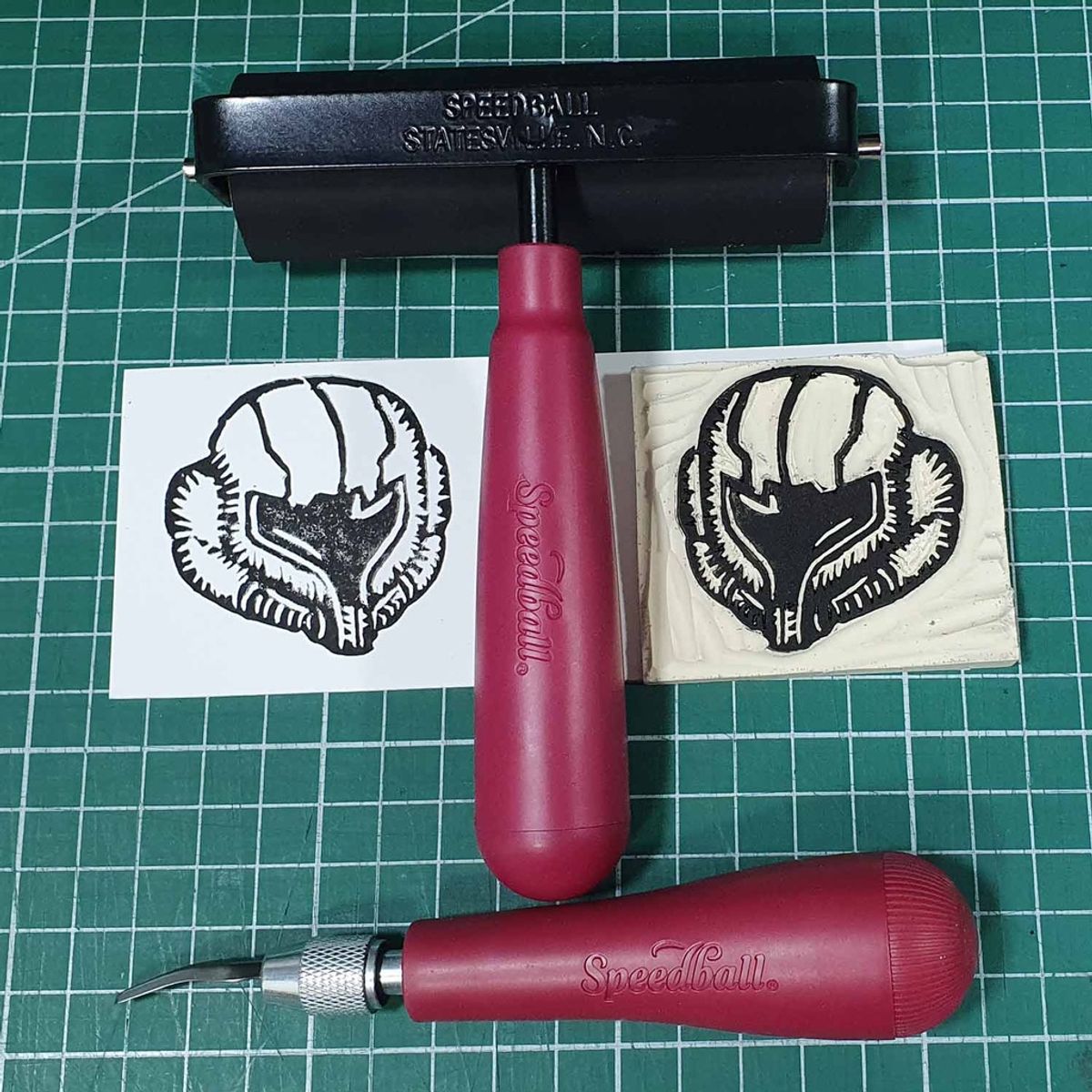 SPEEDBALL - Goma para Grabado Speedball Speedy Cut-Easy Crema 10x14cm