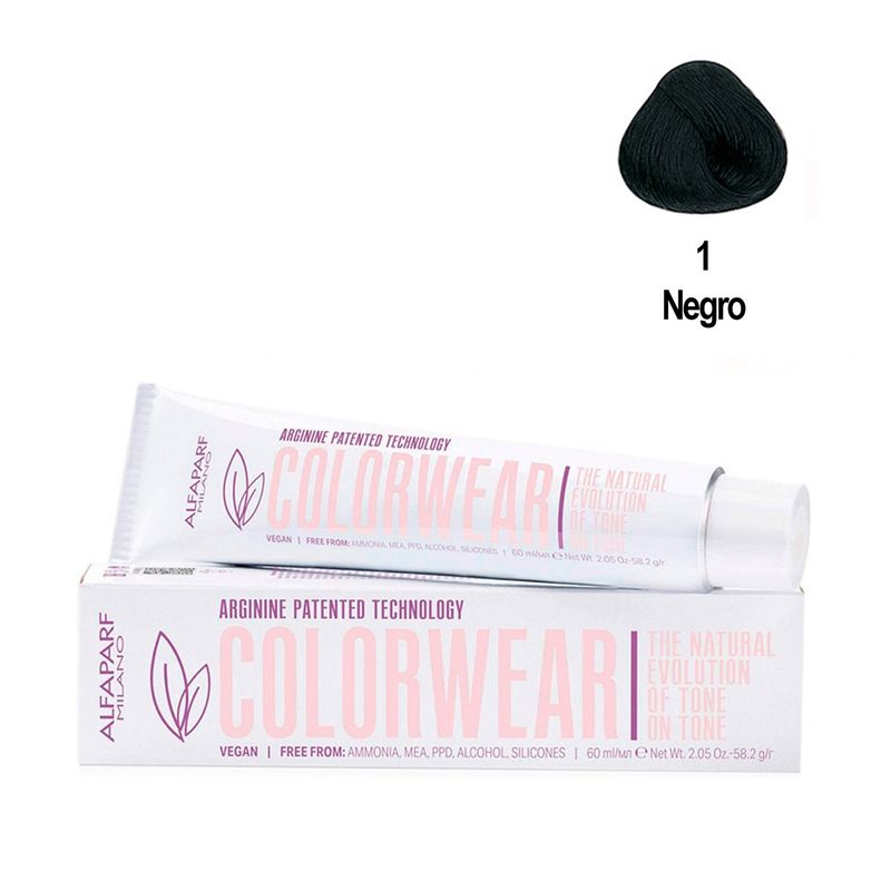 ALFAPARF MILANO - Alfaparf Tintura Vegana Color Wear N° 1 100% Cobertura Canas