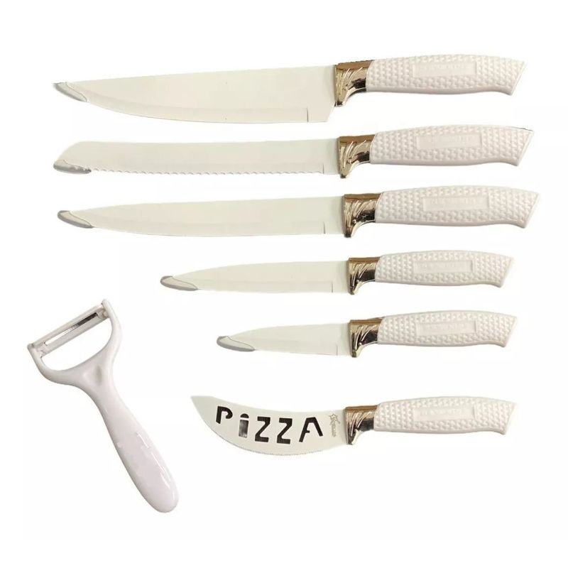 GENERICO - Set Cuchillos 7 Piezas Juegos Cuchillos Cuchillo Asado Cocina
