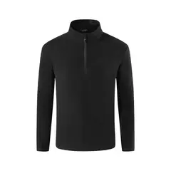 ANDESLAND OUTDOOR APPAREL - Polera Micropolar Segunda Capa Chilla Negro Hombre