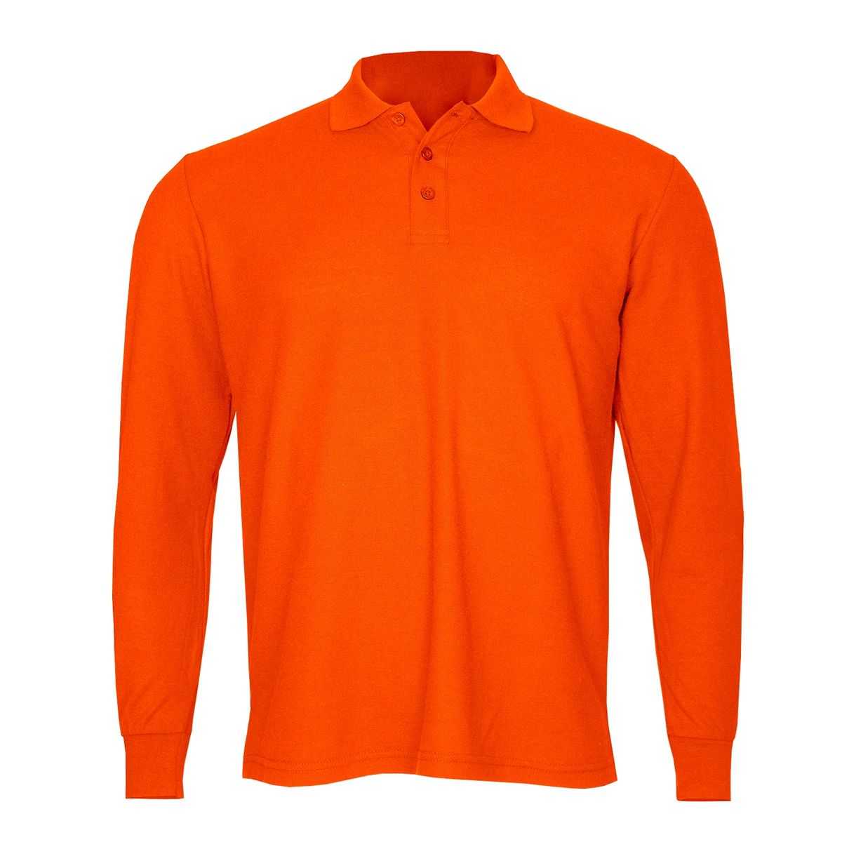 ANDESLAND OUTDOOR APPAREL - Polera Algodón Pique Manga Larga Velox Naranja Hombre