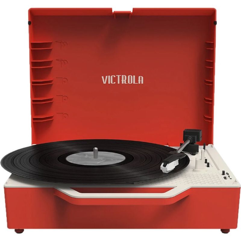 VICTROLA - Tocadiscos Re Spin Victrola con Bluetooth Rojo mas The Kit