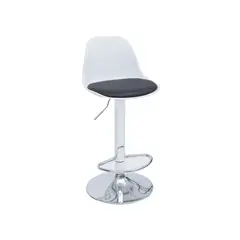 SUR DISEÑO - Silla Bar Egg Blanca PU Negra