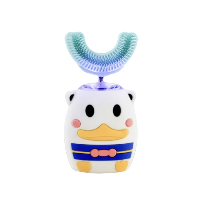 GENERICO - Cepillo Dental Electrico Niño En U Ultrasonico Patito Azul