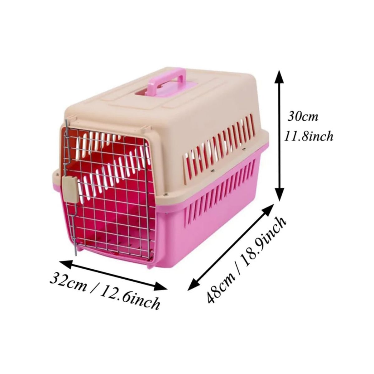 GENERICO - Jaula Transportadora Para Mascotas Canil De Transporte Rosa
