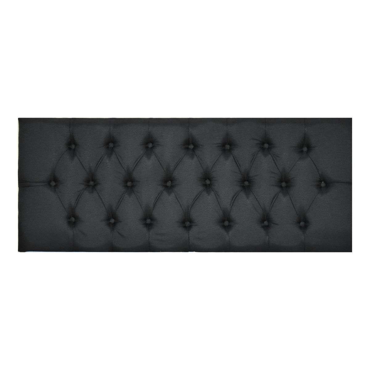 DULCES SUEÑOS - Respaldo Capitone de Camas Súper King Negro Lino