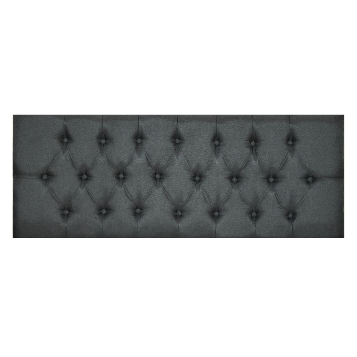 DULCES SUEÑOS - Respaldo Capitone de Camas Súper King Gris Grafito Lino