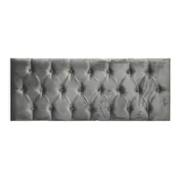 Respaldo Capitone de Camas Súper King Gris Oscuro Felpa