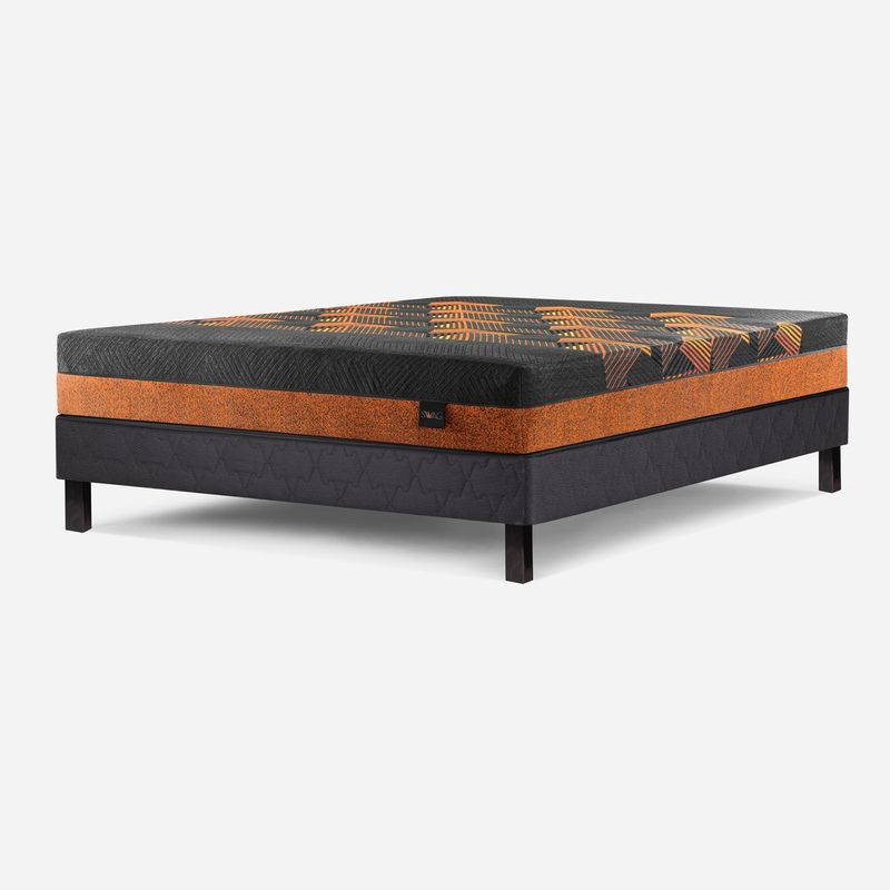 ROSEN - Cama Europea New Swag 2 Plazas 150 X 190 cm Base Grafito