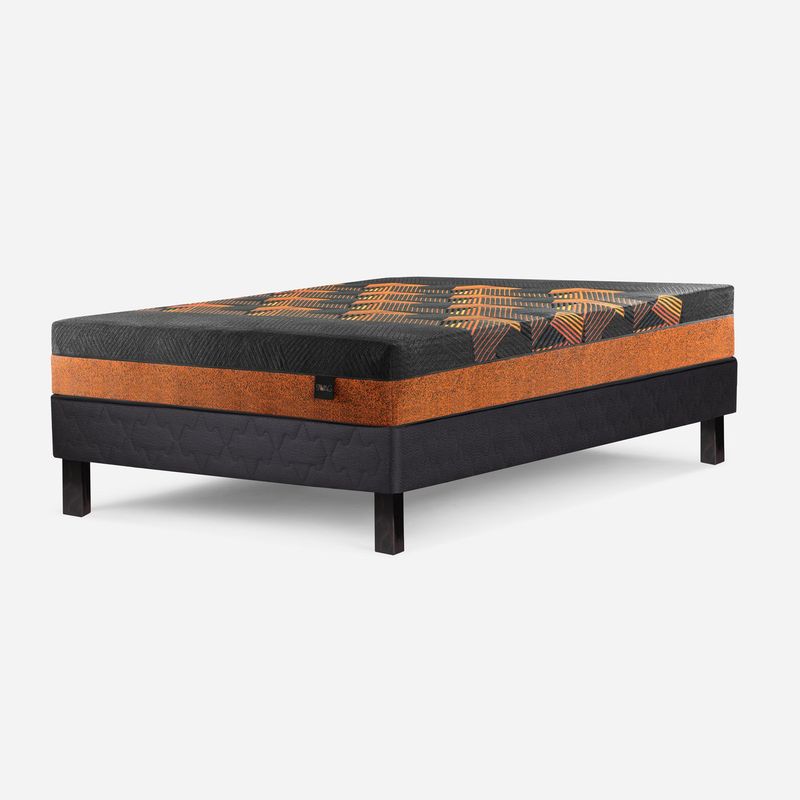 ROSEN - Cama Europea New Swag 1,5 Plazas 105 X 190 cm Base Grafito