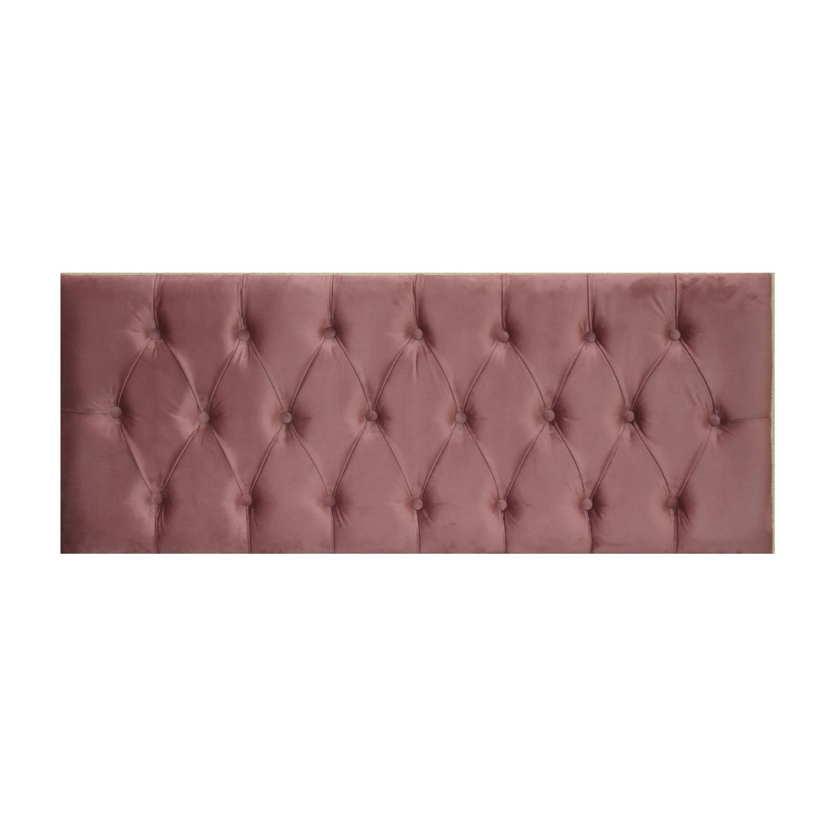 DULCES SUEÑOS - Respaldo Capitone para Cama Súper King Palo Rosa Felpa