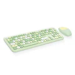 MOFI - Kit Teclado y Mouse Inalámbrico Verde