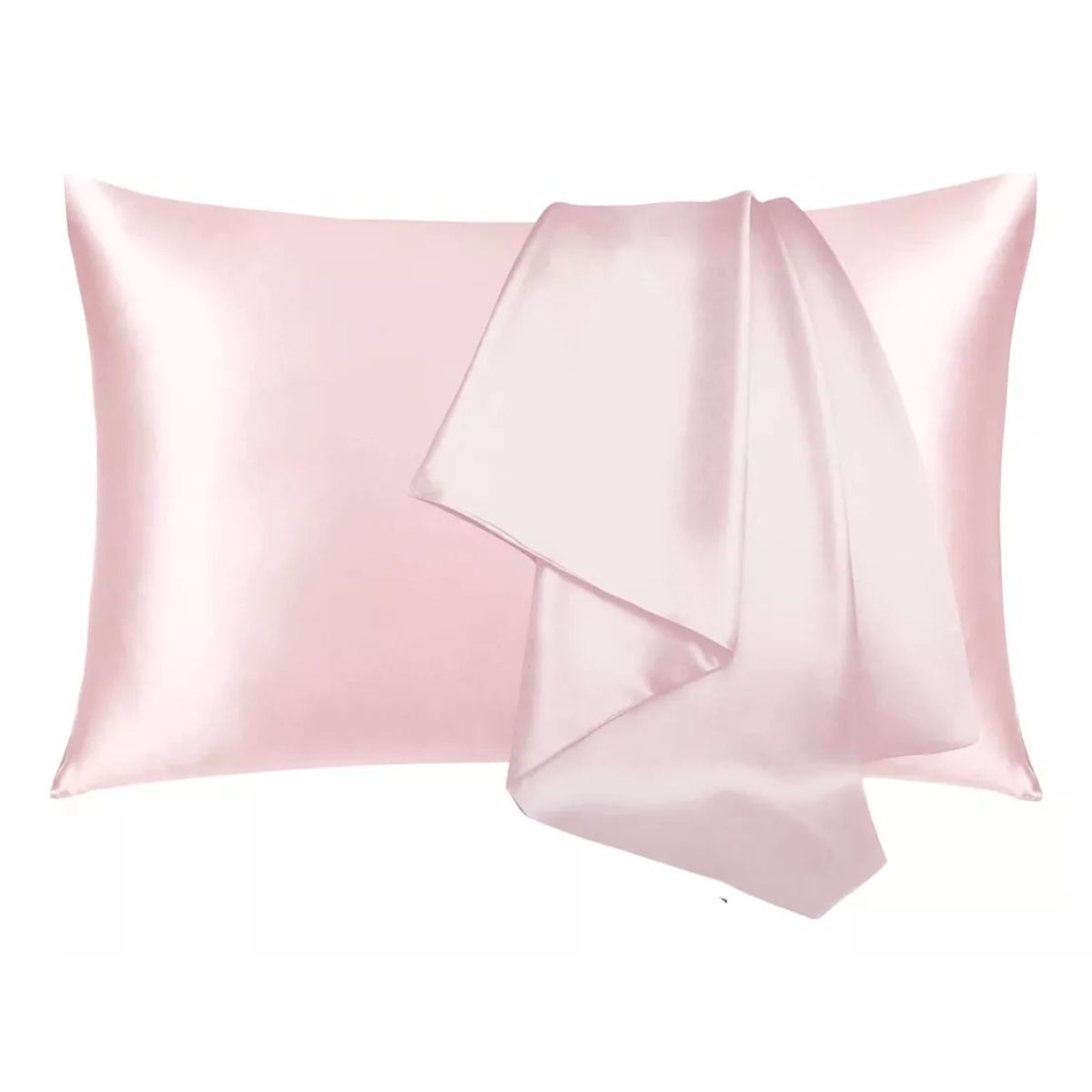 GENERICO - Funda Almohada Satin Saten Seda 1 Unidad 50x66cm Rosa