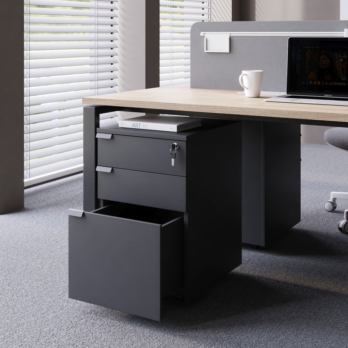 FORM OFFICE - Cajonera Melamina Space BBF Negro Form