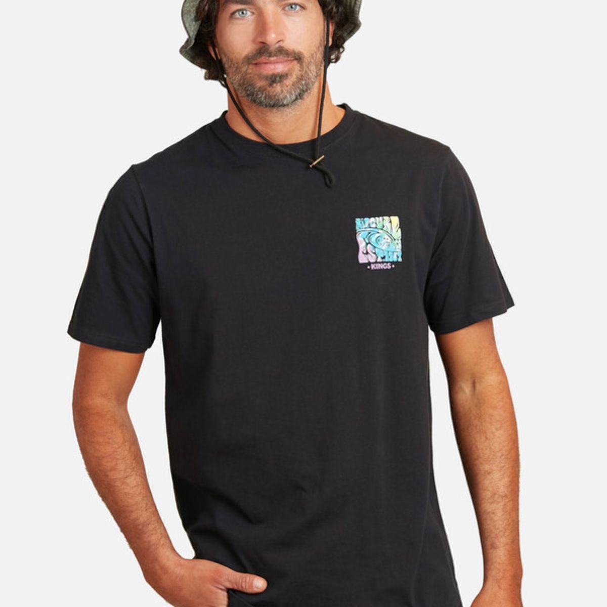 RIP CURL - Polera M/C Ws Dt Fuerteventura Negro Hombre Ripcurl